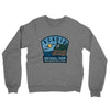 Acadia National Park Badge Midweight French Terry Crewneck Sweatshirt-Graphite Heather-Allegiant Goods Co. Vintage Sports Apparel