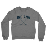 Indiana Golf Midweight French Terry Crewneck Sweatshirt-Graphite Heather-Allegiant Goods Co. Vintage Sports Apparel