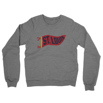 St Louis Pennant Midweight French Terry Crewneck Sweatshirt-Allegiant Goods Co. Vintage Sports Apparel