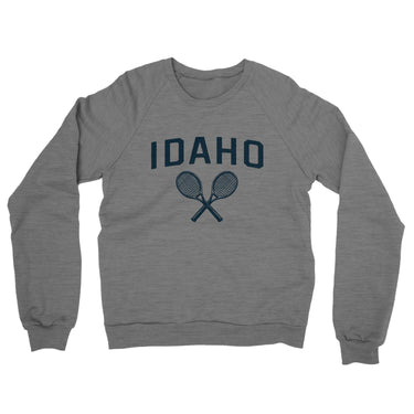 Idaho Tennis Midweight French Terry Crewneck Sweatshirt-Graphite Heather-Allegiant Goods Co. Vintage Sports Apparel