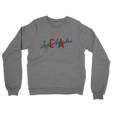 Los Angeles Ca Overprinted Midweight French Terry Crewneck Sweatshirt-Allegiant Goods Co. Vintage Sports Apparel