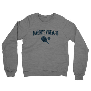 Martha's Vineyard Pickleball Midweight French Terry Crewneck Sweatshirt-Graphite Heather-Allegiant Goods Co. Vintage Sports Apparel