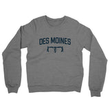 Des Moines Cycling Midweight French Terry Crewneck Sweatshirt-Graphite Heather-Allegiant Goods Co. Vintage Sports Apparel
