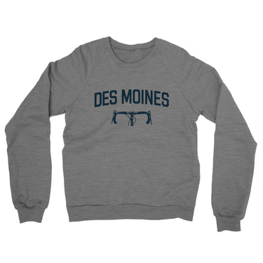 Des Moines Cycling Midweight French Terry Crewneck Sweatshirt-Graphite Heather-Allegiant Goods Co. Vintage Sports Apparel