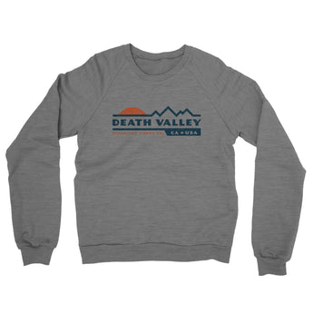 Death Valley Sunset Midweight French Terry Crewneck Sweatshirt-Graphite Heather-Allegiant Goods Co. Vintage Sports Apparel