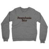 Pennsylvania Beer Midweight French Terry Crewneck Sweatshirt-Graphite Heather-Allegiant Goods Co. Vintage Sports Apparel