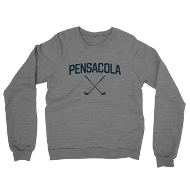 Pensacola Golf Midweight French Terry Crewneck Sweatshirt-Graphite Heather-Allegiant Goods Co. Vintage Sports Apparel