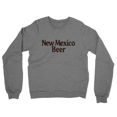 New Mexico Beer Midweight French Terry Crewneck Sweatshirt-Graphite Heather-Allegiant Goods Co. Vintage Sports Apparel