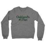 Oakland's Number 1 Fan Midweight French Terry Crewneck Sweatshirt-Allegiant Goods Co. Vintage Sports Apparel