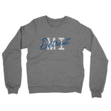 Detroit Mi Overprinted Midweight French Terry Crewneck Sweatshirt-Allegiant Goods Co. Vintage Sports Apparel