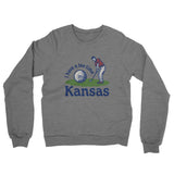I Have A Tee Time In Kansas Midweight French Terry Crewneck Sweatshirt-Graphite Heather-Allegiant Goods Co. Vintage Sports Apparel