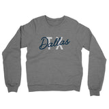 Dallas Tx Overprinted Midweight French Terry Crewneck Sweatshirt-Allegiant Goods Co. Vintage Sports Apparel