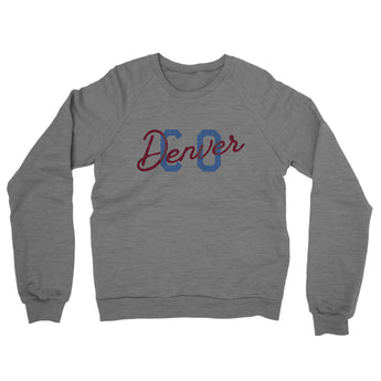 Denver Co Overprinted Midweight French Terry Crewneck Sweatshirt-Allegiant Goods Co. Vintage Sports Apparel