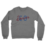 Denver Co Overprinted Midweight French Terry Crewneck Sweatshirt-Allegiant Goods Co. Vintage Sports Apparel