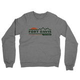 Fort Davis Mountain Sunset Midweight French Terry Crewneck Sweatshirt-Graphite Heather-Allegiant Goods Co. Vintage Sports Apparel