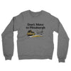 Don't Move To Pittsburgh Midweight French Terry Crewneck Sweatshirt-Graphite Heather-Allegiant Goods Co. Vintage Sports Apparel