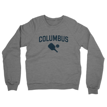Columbus Pickleball Midweight French Terry Crewneck Sweatshirt-Graphite Heather-Allegiant Goods Co. Vintage Sports Apparel