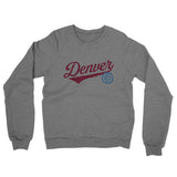 Denver Vintage Script Midweight French Terry Crewneck Sweatshirt-Allegiant Goods Co. Vintage Sports Apparel