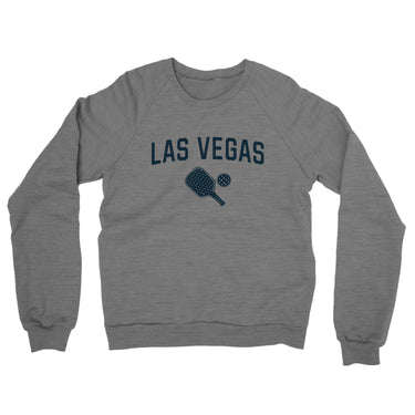 Las Vegas Pickleball Midweight French Terry Crewneck Sweatshirt-Graphite Heather-Allegiant Goods Co. Vintage Sports Apparel