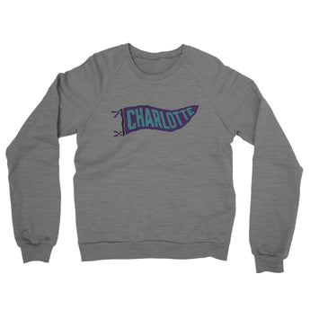 Charlotte Pennant Midweight French Terry Crewneck Sweatshirt-Graphite Heather-Allegiant Goods Co. Vintage Sports Apparel