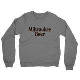 Milwaukee Beer Midweight French Terry Crewneck Sweatshirt-Graphite Heather-Allegiant Goods Co. Vintage Sports Apparel