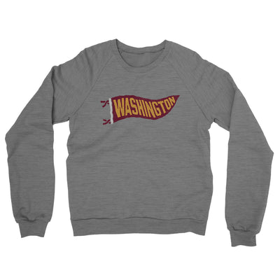 Washington Pennant Midweight French Terry Crewneck Sweatshirt-Graphite Heather-Allegiant Goods Co. Vintage Sports Apparel