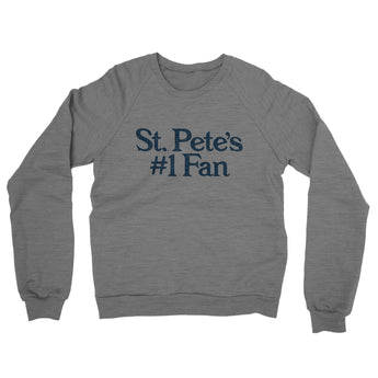 St Pete's Number 1 Fan Midweight French Terry Crewneck Sweatshirt-Allegiant Goods Co. Vintage Sports Apparel
