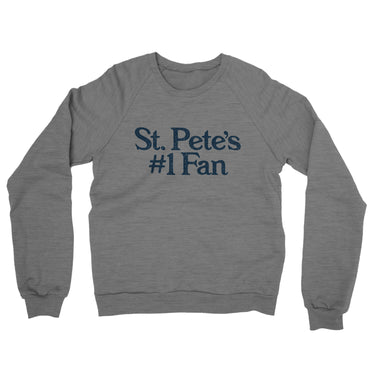 St Pete's Number 1 Fan Midweight French Terry Crewneck Sweatshirt-Allegiant Goods Co. Vintage Sports Apparel