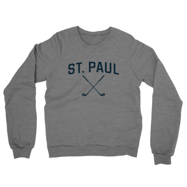 St. Paul Golf Midweight French Terry Crewneck Sweatshirt-Graphite Heather-Allegiant Goods Co. Vintage Sports Apparel