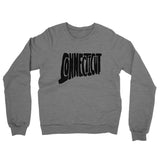 Connecticut State Shape Text Midweight French Terry Crewneck Sweatshirt-Allegiant Goods Co. Vintage Sports Apparel