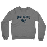 Long Island Pickleball Midweight French Terry Crewneck Sweatshirt-Graphite Heather-Allegiant Goods Co. Vintage Sports Apparel
