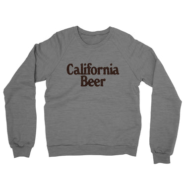 California Beer Midweight French Terry Crewneck Sweatshirt-Graphite Heather-Allegiant Goods Co. Vintage Sports Apparel