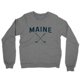 Maine Golf Midweight French Terry Crewneck Sweatshirt-Graphite Heather-Allegiant Goods Co. Vintage Sports Apparel