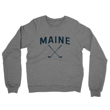Maine Golf Midweight French Terry Crewneck Sweatshirt-Graphite Heather-Allegiant Goods Co. Vintage Sports Apparel