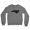 North Carolina State Shape Text Midweight French Terry Crewneck Sweatshirt-Graphite Heather-Allegiant Goods Co. Vintage Sports Apparel
