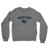 Maryland Pickleball Midweight French Terry Crewneck Sweatshirt-Graphite Heather-Allegiant Goods Co. Vintage Sports Apparel