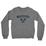 Whitefish Tennis Midweight French Terry Crewneck Sweatshirt-Graphite Heather-Allegiant Goods Co. Vintage Sports Apparel