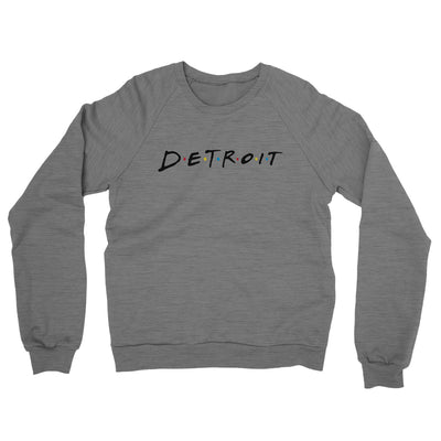 Detroit Friends Midweight French Terry Crewneck Sweatshirt-Graphite Heather-Allegiant Goods Co. Vintage Sports Apparel