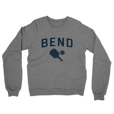 Bend Pickleball Midweight French Terry Crewneck Sweatshirt-Graphite Heather-Allegiant Goods Co. Vintage Sports Apparel