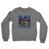 Big Blue Wrecking Crew Midweight French Terry Crewneck Sweatshirt-Graphite Heather-Allegiant Goods Co. Vintage Sports Apparel
