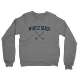 Myrtle Beach Golf Midweight French Terry Crewneck Sweatshirt-Graphite Heather-Allegiant Goods Co. Vintage Sports Apparel