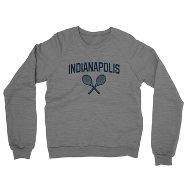 Indianapolis Tennis Midweight French Terry Crewneck Sweatshirt-Graphite Heather-Allegiant Goods Co. Vintage Sports Apparel