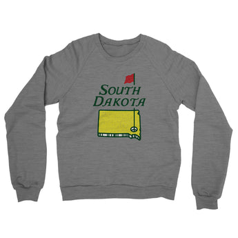 South Dakota Golf Midweight French Terry Crewneck Sweatshirt-Graphite Heather-Allegiant Goods Co. Vintage Sports Apparel