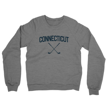 Connecticut Golf Midweight French Terry Crewneck Sweatshirt-Graphite Heather-Allegiant Goods Co. Vintage Sports Apparel