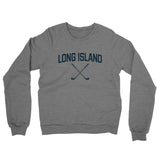 Long Island Golf Midweight French Terry Crewneck Sweatshirt-Graphite Heather-Allegiant Goods Co. Vintage Sports Apparel