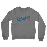 Philadelphia Vintage Script Midweight French Terry Crewneck Sweatshirt-Allegiant Goods Co. Vintage Sports Apparel