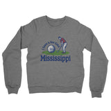 I Have A Tee Time In Mississippi Midweight French Terry Crewneck Sweatshirt-Graphite Heather-Allegiant Goods Co. Vintage Sports Apparel