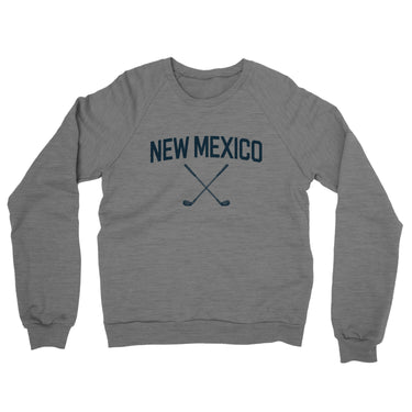 New Mexico Golf Midweight French Terry Crewneck Sweatshirt-Graphite Heather-Allegiant Goods Co. Vintage Sports Apparel