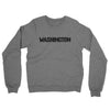 Washington Military Stencil Midweight French Terry Crewneck Sweatshirt-Graphite Heather-Allegiant Goods Co. Vintage Sports Apparel