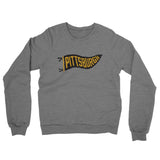 Pittsburgh Pennant Midweight French Terry Crewneck Sweatshirt-Graphite Heather-Allegiant Goods Co. Vintage Sports Apparel